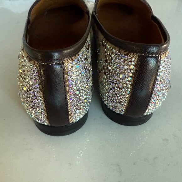 Gucci New Jordaan Crystal Embellished Horsebit Loafer - Picture 4 of 9